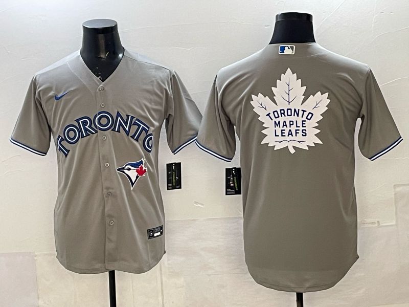 Men 2025 Nike Toronto Blue Jays Blank Grey Game MLB Jersey 014